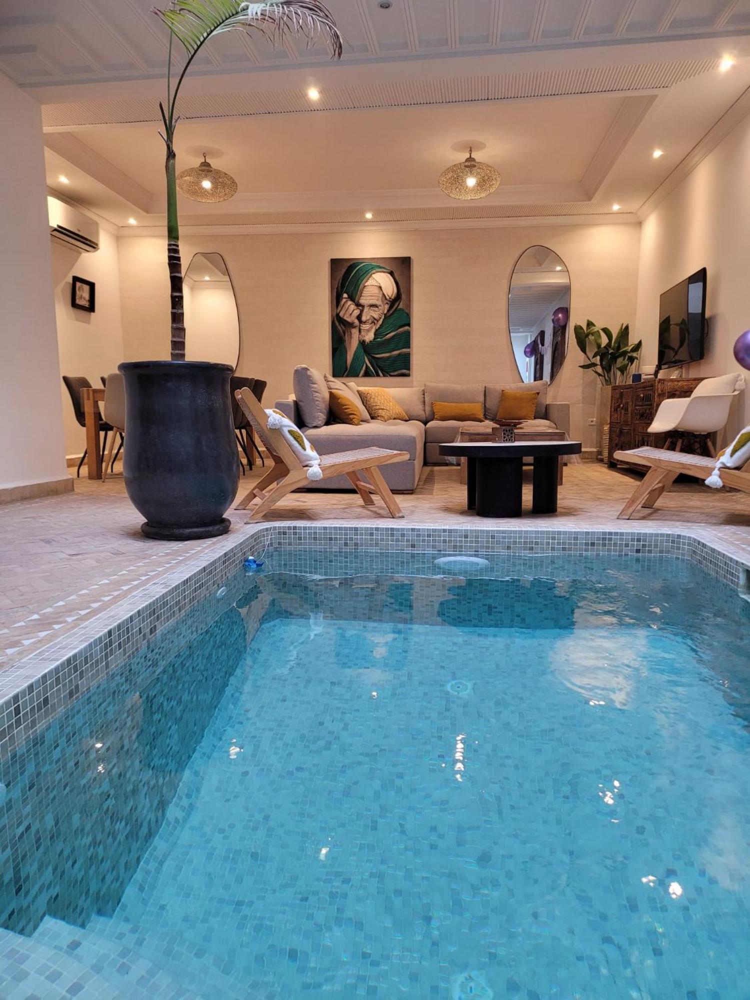 Riad Melilo Avec Piscine Chauffee Marrakesh Eksteriør bilde