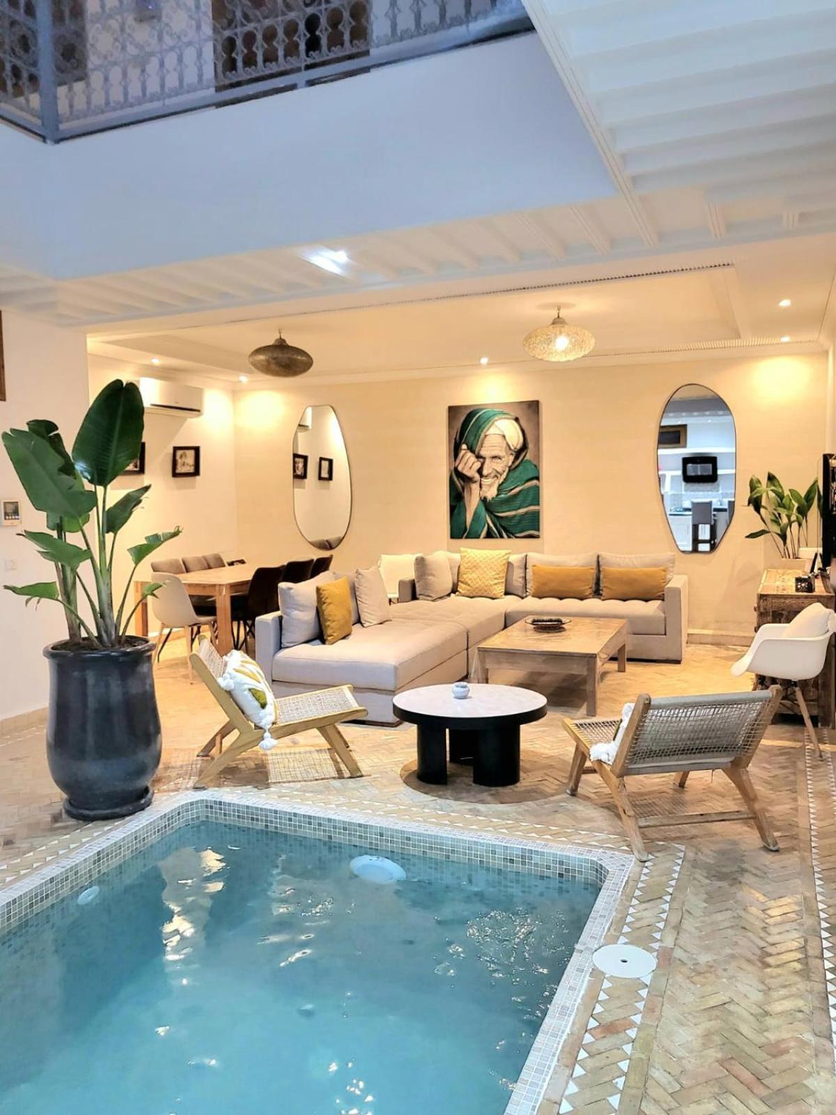 Riad Melilo Avec Piscine Chauffee Marrakesh Eksteriør bilde